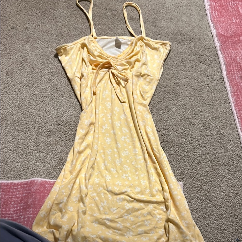 Yellow Floral Women's Dress